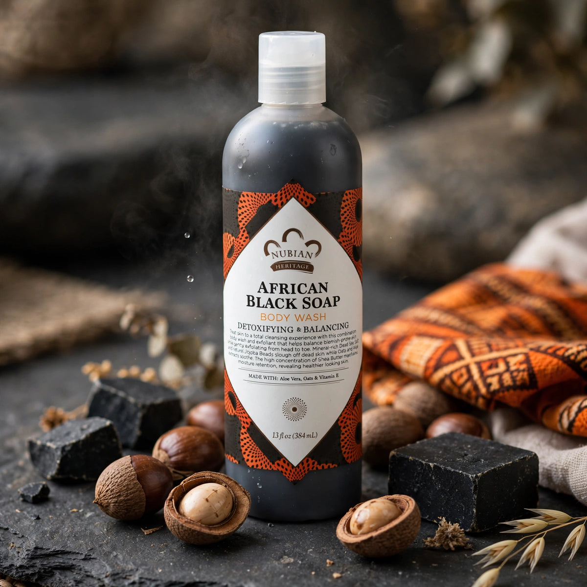 NUBIAN HERITAGRE AFRICAN BLACK SOAP BODY WASH