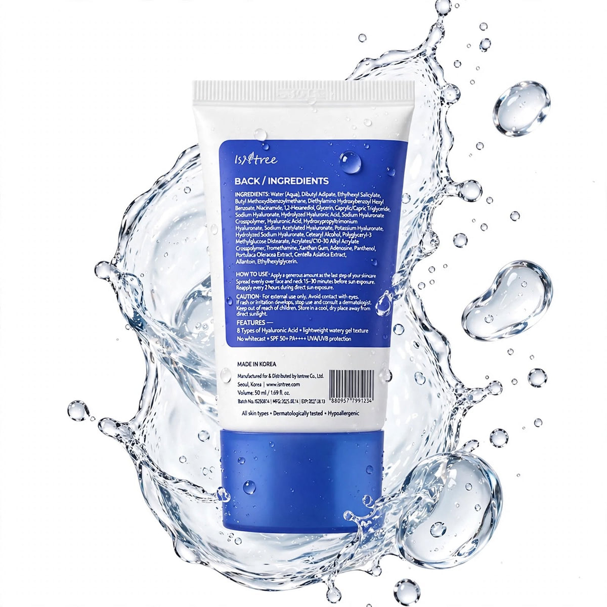 Isntree Hyaluronic Acid Watery Sun Gel SPF 50+ 50ml