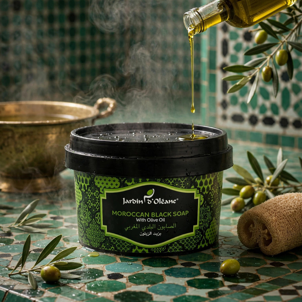 Jardin D’Oleane Olive Oil Black Soap 250g