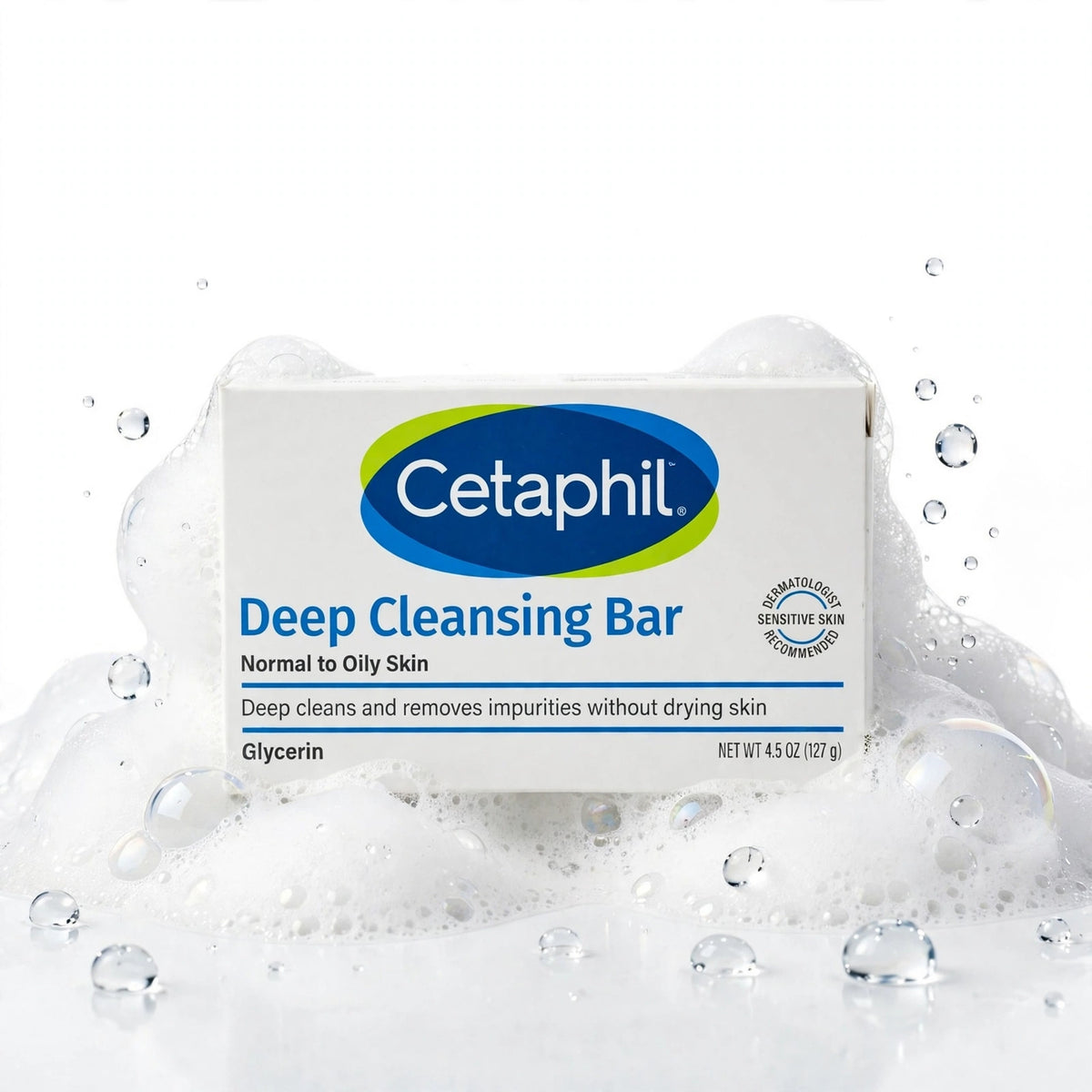 Cetaphil Deep Cleansing Bar for Normal to Oily Skin, 127g