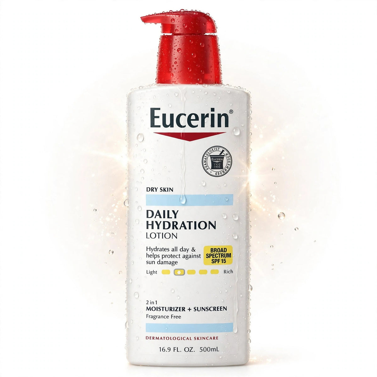 EUCERIN DAILY HYDRATION LOTION 2IN1 MOISTURIZER + SUN SCREEN DRY SKIN 500 ML
