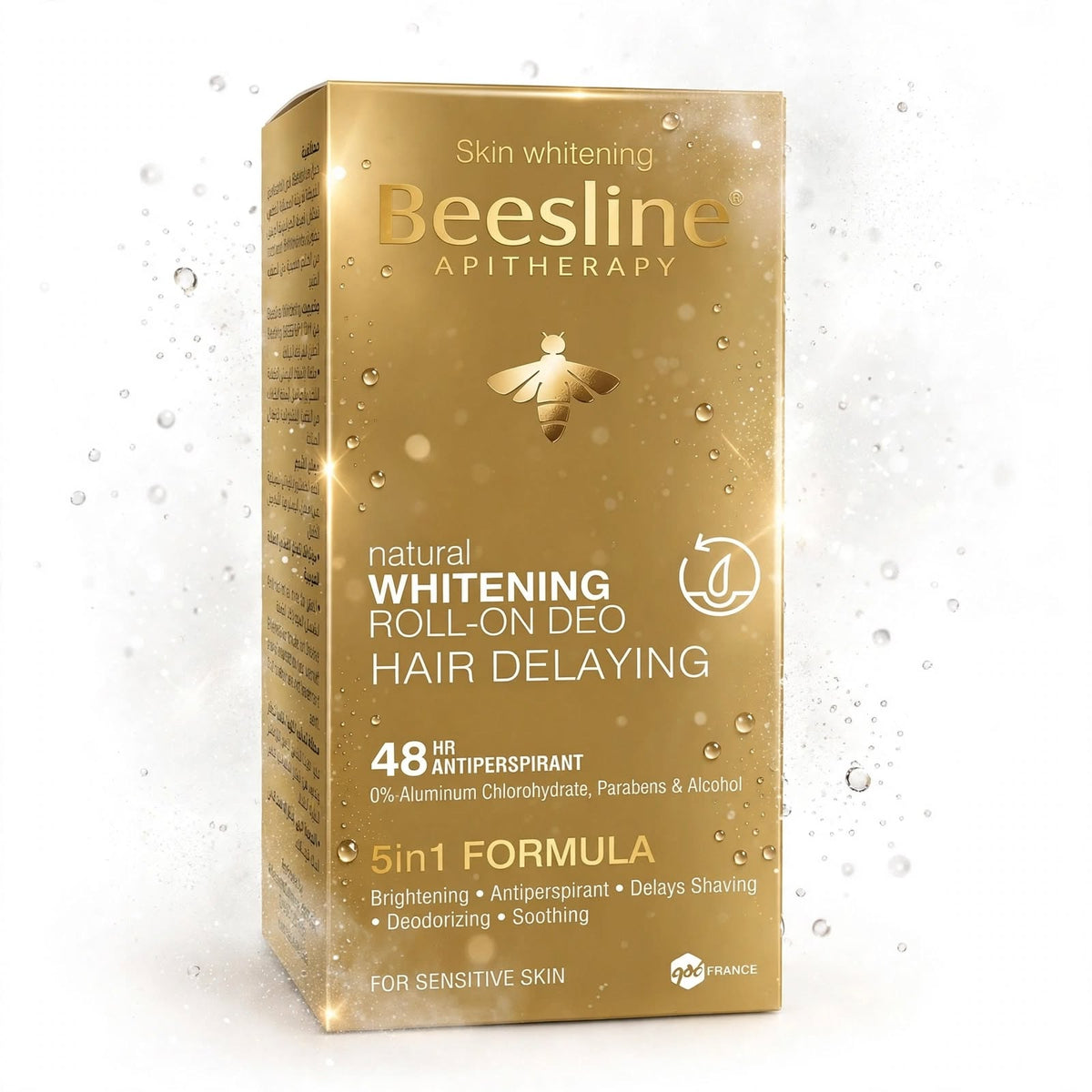 BEESLINE APITHERAPY NATURTAL WHITENING ROLL -ON DEO HAIR DELAYING 5 IN 1 FORMULA 50 ML