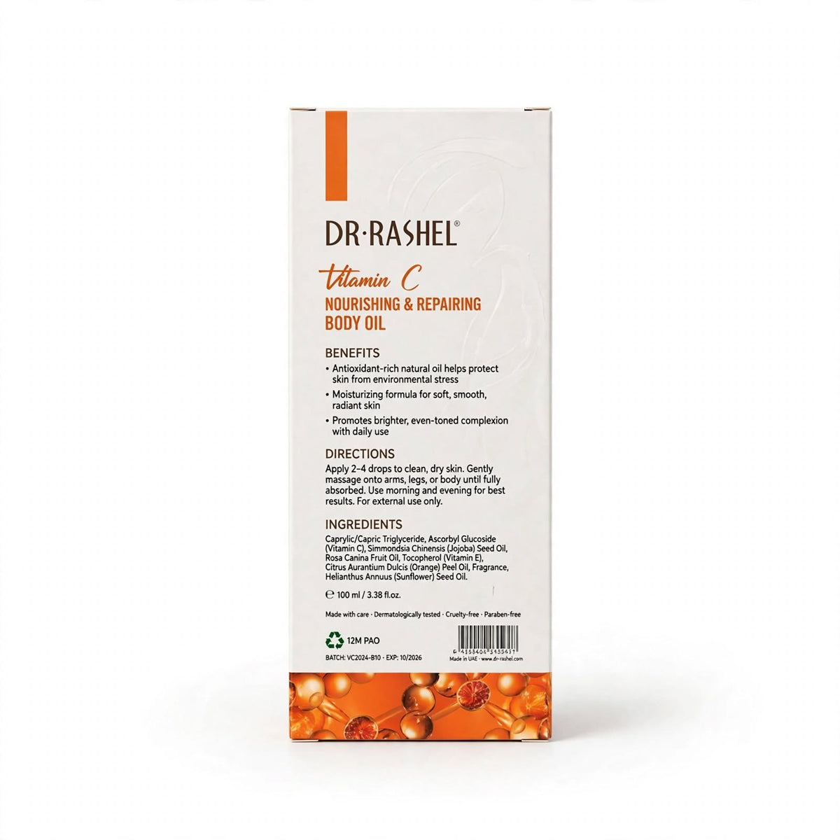 Dr Rashel Vitamin C Nourishing & Repairing Body Oil, 100Ml