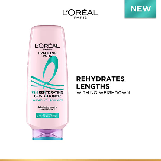 L'Oreal Elvive Hyaluron Pure 72H Rehydrating Conditioner, 360Ml