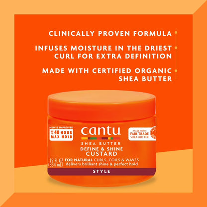Cantu Shea Butter Define 7 Shine Custard 340G