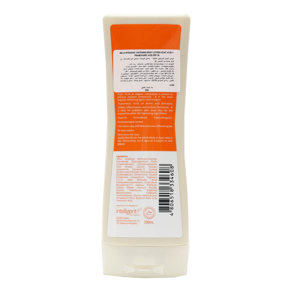 Belo Intensive Whitening Kojic+Tranexamic Acid Body Lotion 200ml