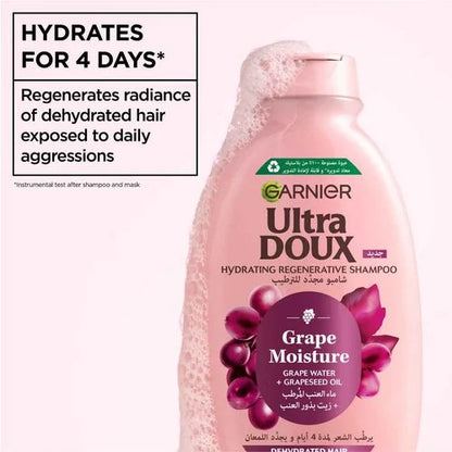 Garnier Ultra Doux Grape Moisture Shampoo, 400ml