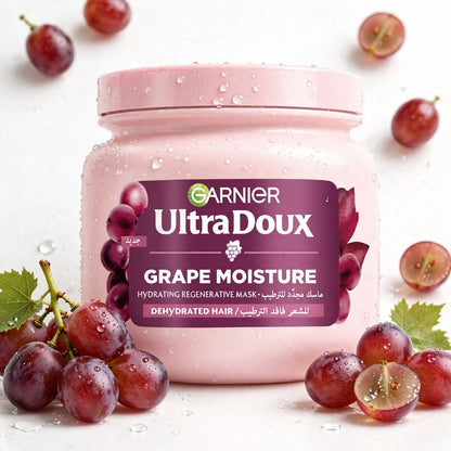 Garnier Ultra Doux Grape Moisture Dehydrted  Hair Mask, 340ml