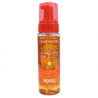 CREME OF NATURE ARGAN OIL STYLE  & SHINE FOAMING  MOUSSE