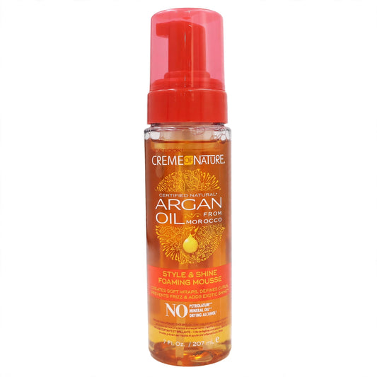 CREME OF NATURE ARGAN OIL STYLE  & SHINE FOAMING  MOUSSE