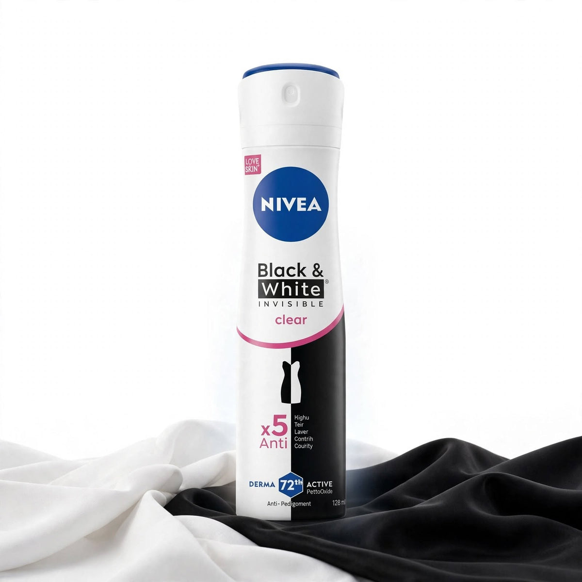 NIVEA BLACK & WHITE INVISIBLE CLEAR x5 ANTI -PERSPIRANT SPRAY 150 ML