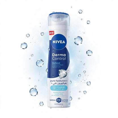 NIVEA DERMA CONTROL DEFEND EXTRA COMFORT PRO - VITAMIN B5 SOOTHES SKIN ANTI - PERSPIRANT SPRAY 150 ML