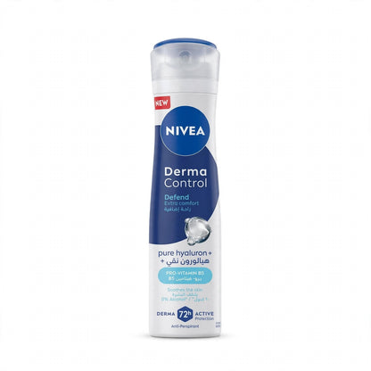 NIVEA DERMA CONTROL DEFEND EXTRA COMFORT PRO - VITAMIN B5 SOOTHES SKIN ANTI - PERSPIRANT SPRAY 150 ML