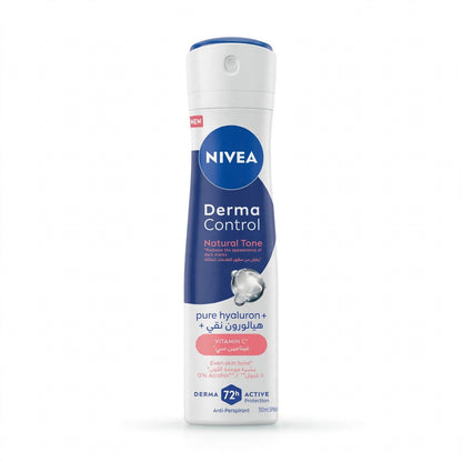 Nivea Derma Control Natural Tone Anti-Perspirant Spray, 150Ml
