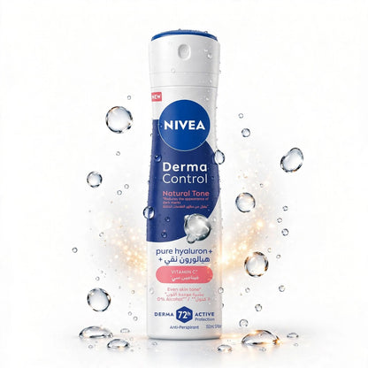Nivea Derma Control Natural Tone Anti-Perspirant Spray, 150Ml