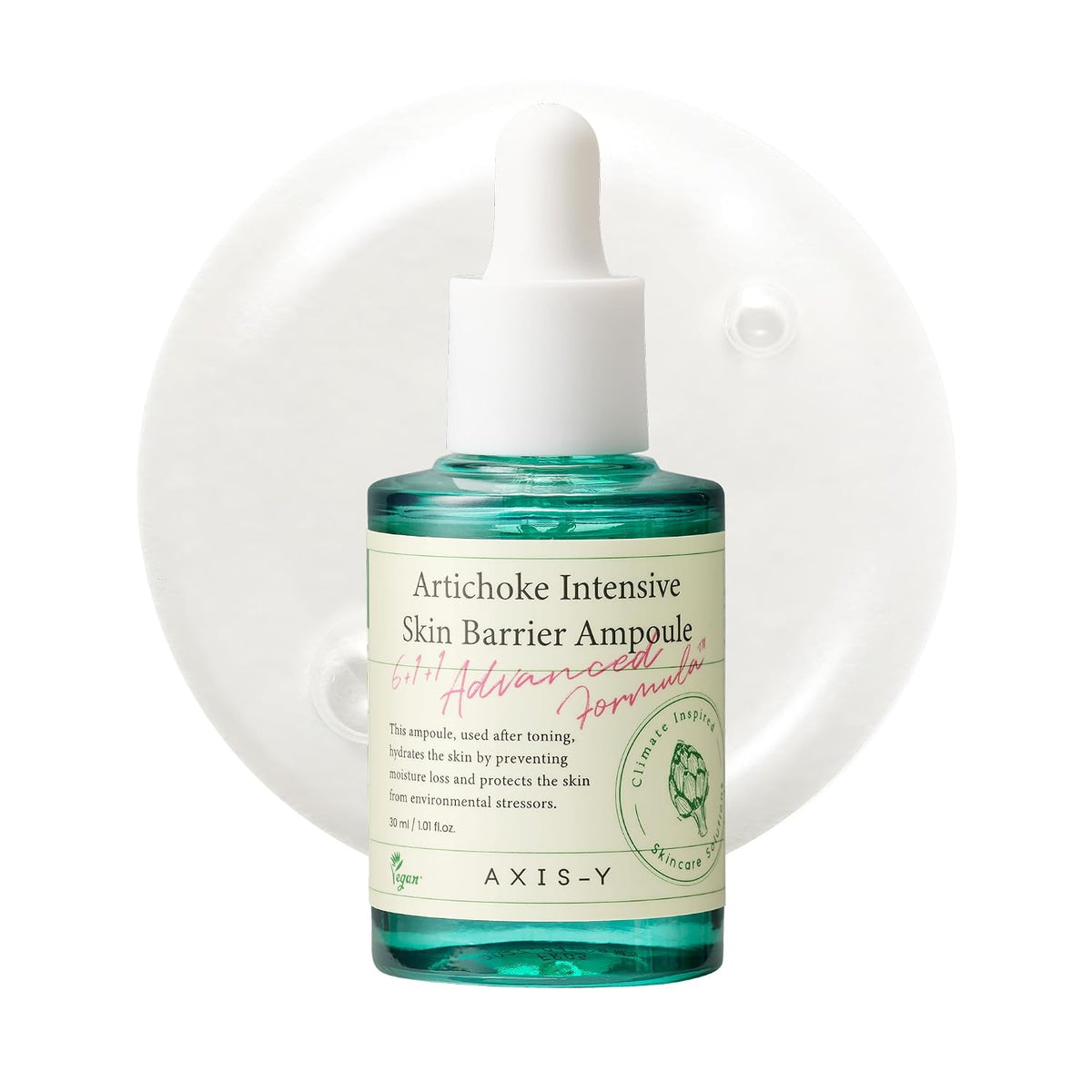 Axis-Y Artichoke Hydrating, Moisturizing & Protecting Intensive Skin Barrier Face Ampoule - Vegan, 30Ml