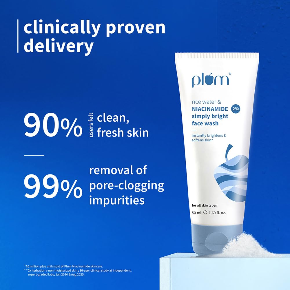 Plum Simply Bright Niacinamide Face Wash, 150Ml