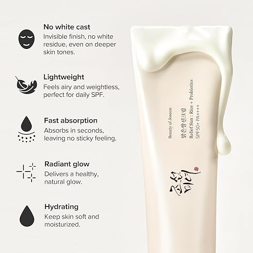 Beauty of Joseon Spf 50+ Rice + Probiotics Relief Sun Cream, 50Ml