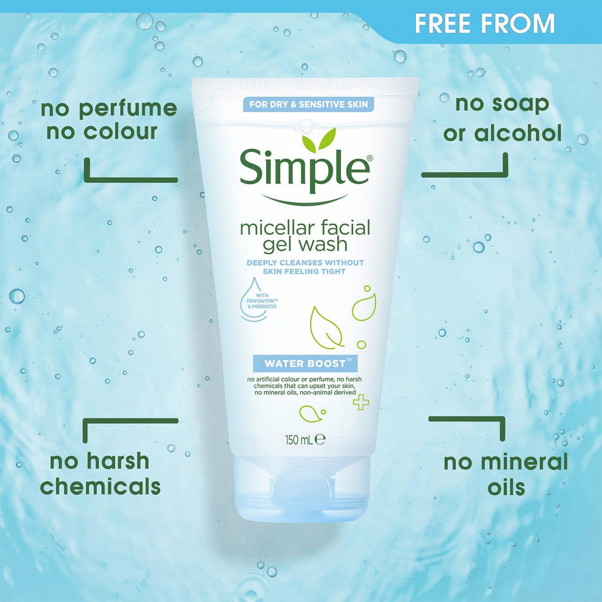 Simple Micellar Facial Gel Wash, 150ml