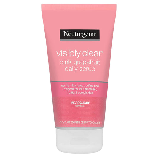 Neutrogena Visibly Clear Daily Facial Scrub With Pink Grapefruit, 150Ml