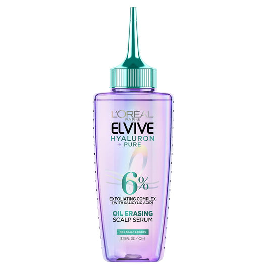 L'Oreal Paris Elvive Hyaluron Pure Purifying Erasing Serum For Oily Hair, 102Ml