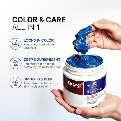 Karseell Maca Power Blue Hair Mask, 500ml
