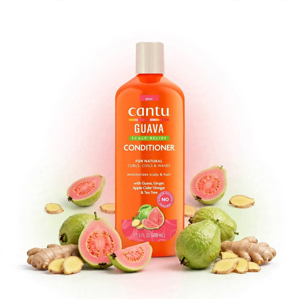 Cantu Guava & Ginger Scalp Relief Conditioner For Natural Curls , Coils & Waves 400 ml