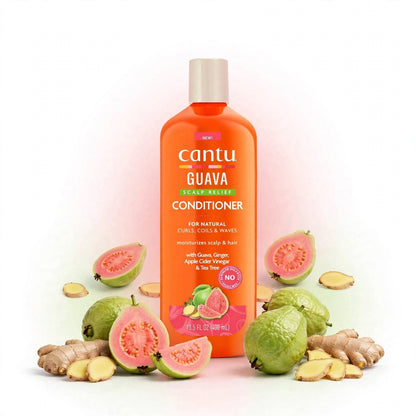 Cantu Guava & Ginger Scalp Relief Conditioner For Natural Curls , Coils & Waves 400 ml