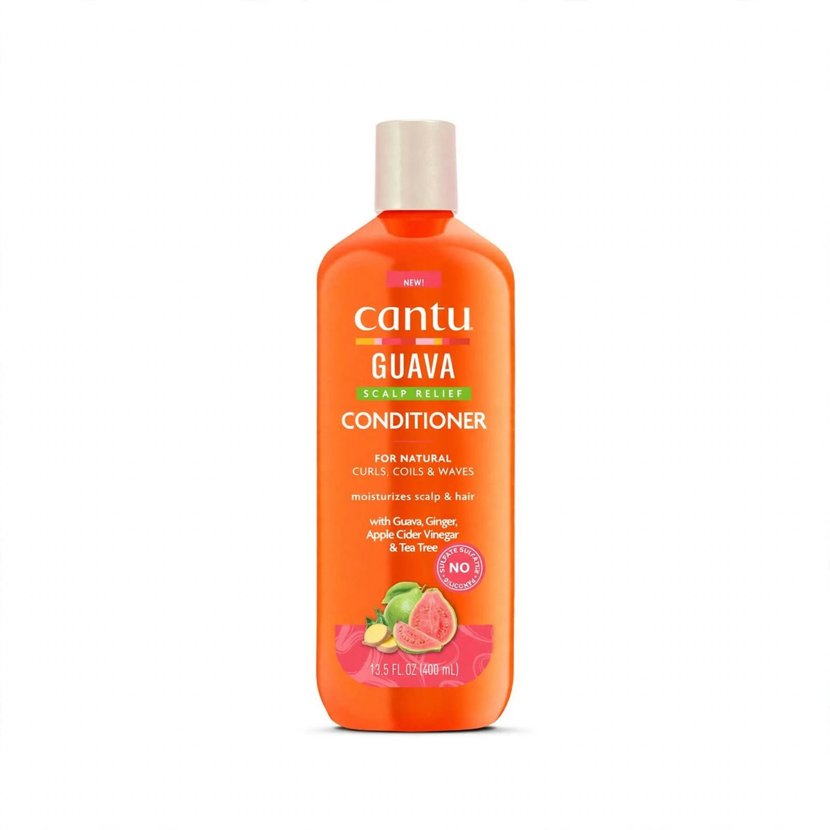 Cantu Guava & Ginger Scalp Relief Conditioner For Natural Curls , Coils & Waves 400 ml