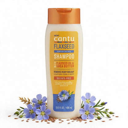 Cantu Flaxseed  Smoothing Shampoo With Flaxseed Oil & Shea Butter, 400Ml