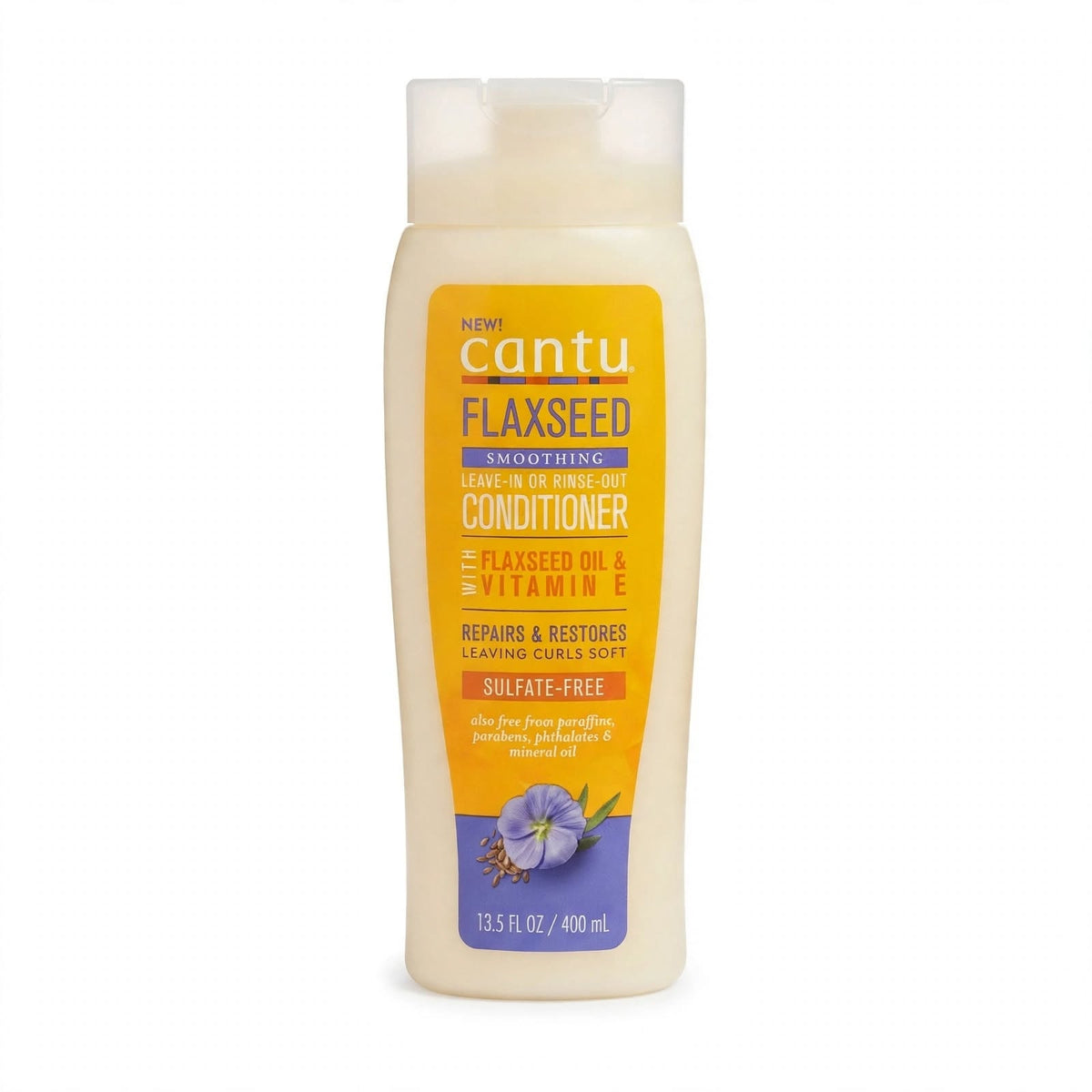 Cantu Flaxseed Smoothing Conditioner with Flaxseed oil & Vitamin Silicone- Free 400 ml