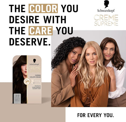 Schwarzkopf Creme Supreme Color Cream 3-0 Natural D/Brown