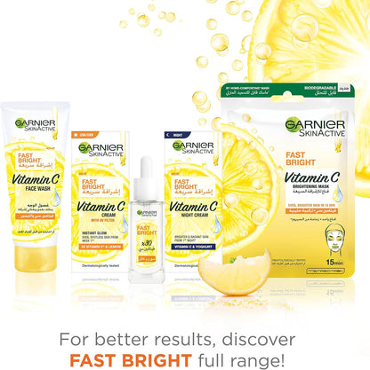 Garnier Skin Active Fast Fairness Cleansing & Clarifying Face Wash With Pure Lemon Essence, 100Ml