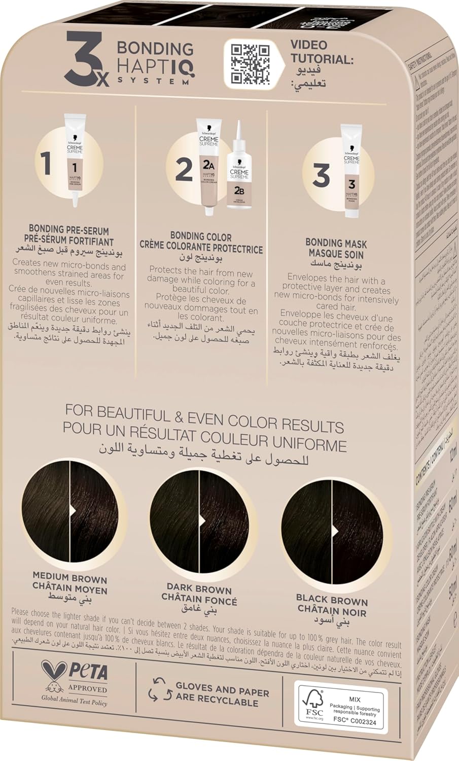Schwarzkopf Creme Supreme Color Cream 3-0 Natural D/Brown