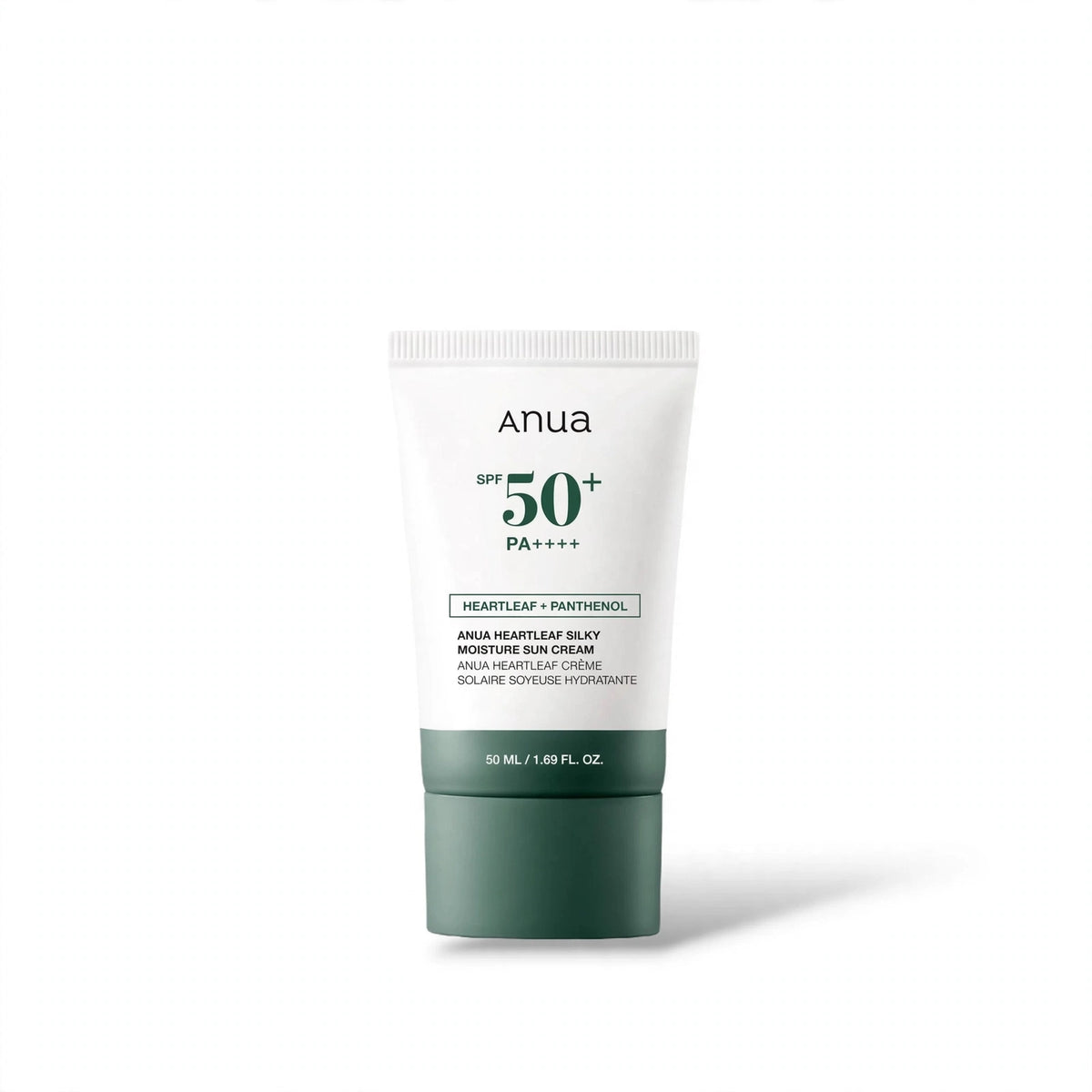 ANUA SPF 50 +PA++++ HEARTLEAF + PANTHENOL ANUA HEARTLEAF SILKY MOISTURE SUN CREAM 50 ML
