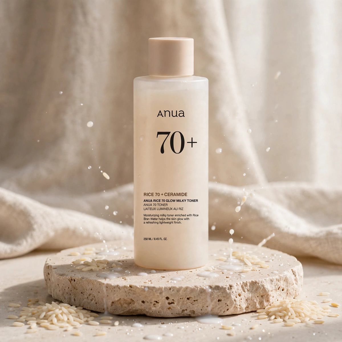 Anua Rice 70 Glow Milky Toner Bottle 250ml