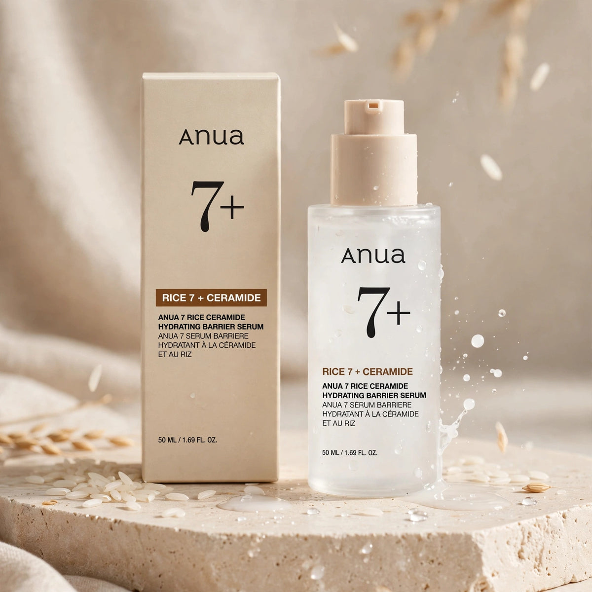 Anua Rice 7+ Ceramide Barrier Serum Bottle 50ml