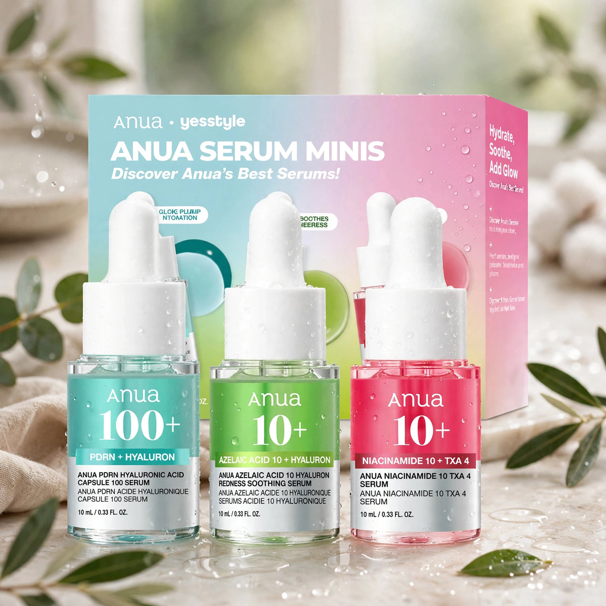 Anua Travel-Size Assorted Serum Set 3 × 10ml