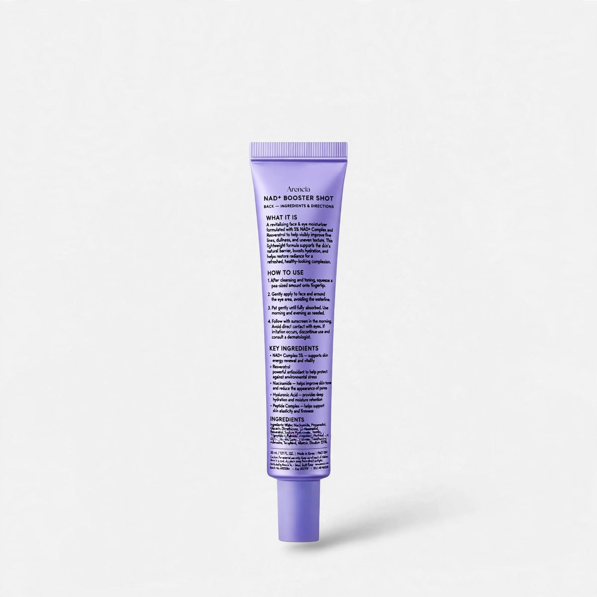 Arencia NAD+ Booster Shot Facial Moisturizer 30ml