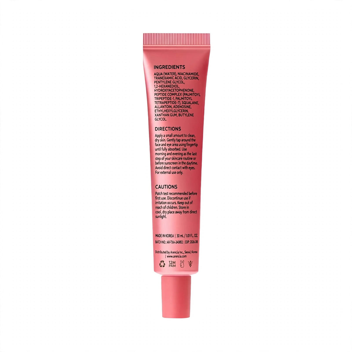 Arencia TX Booster Shot TX 5% + Peptide Moisturizer 30ml
