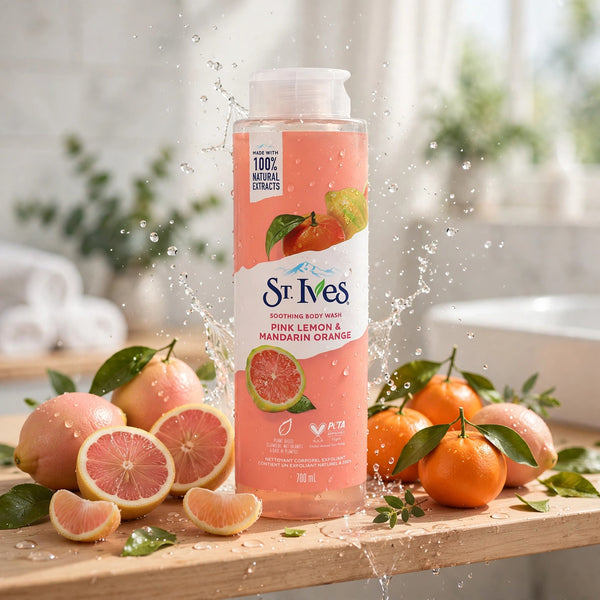 ST. IVES PINK LEMON & MANDARIN ORANGE SOOTHING BODY WASH 700 ML