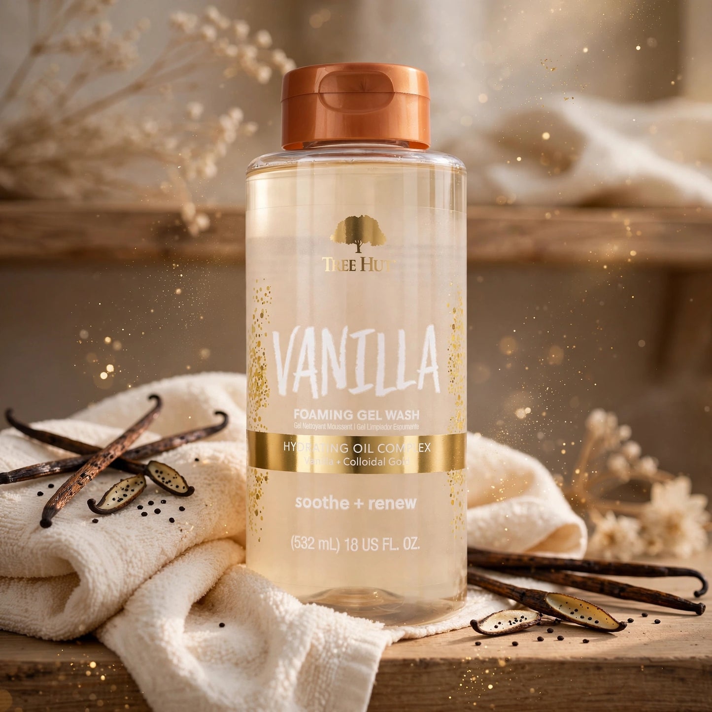 THREE HUT VANILLA FOAMING GEL WASH