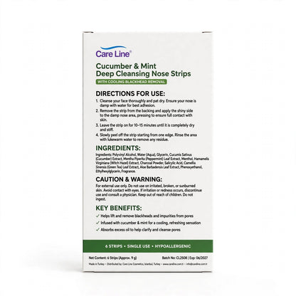 Care Line Cooling Deep Cleansing Nose Strips 6 Strips