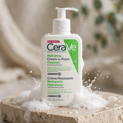 CeraVe Cream-to-Foam Face Wash for Normal to Dry Skin 236ml