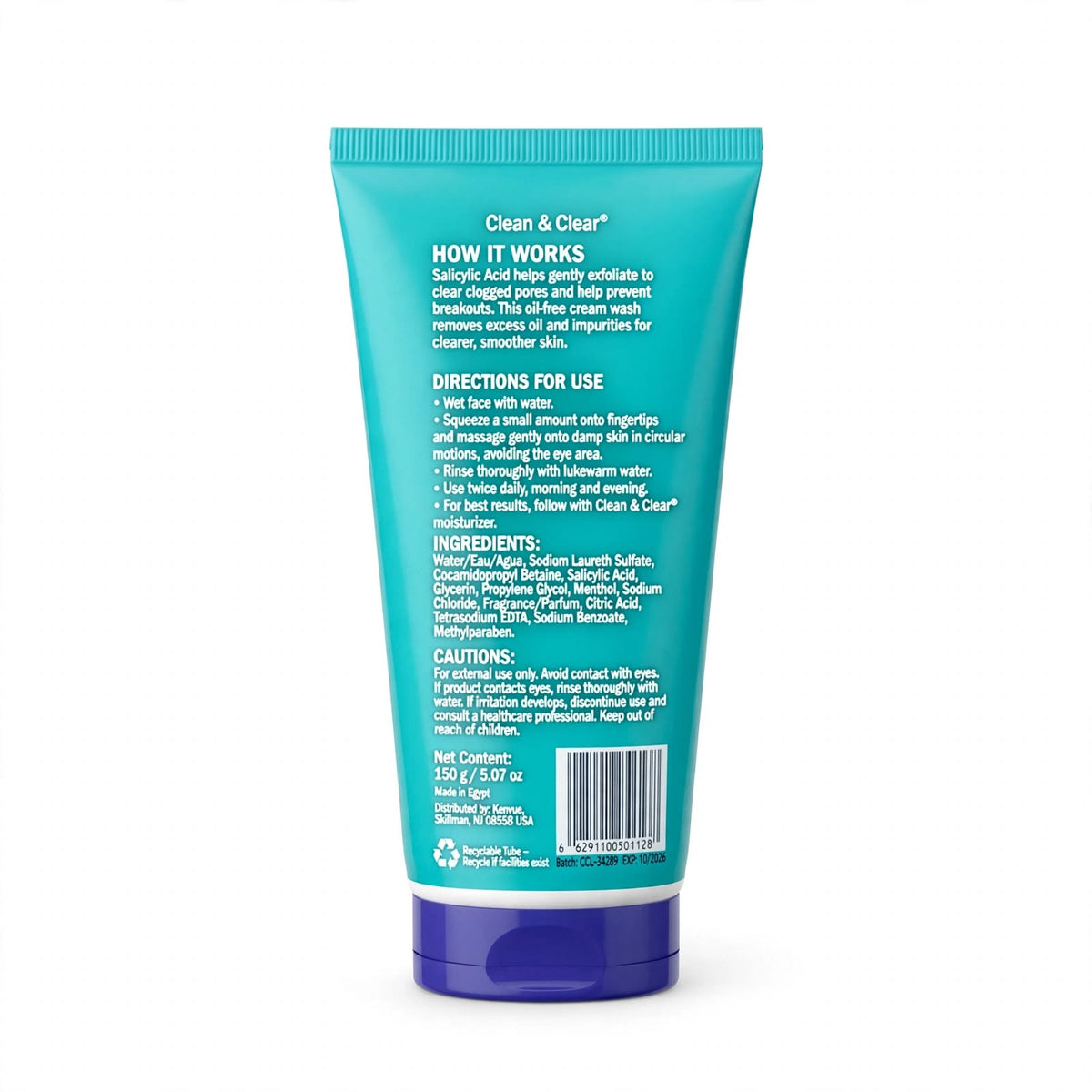 Clean & Clear Deep Action Cream Face Wash 150ml