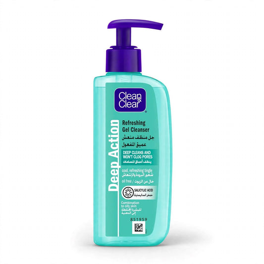 Clean & Clear Deep Action Refreshing Gel Cleanser Salicylic Acid 150ml