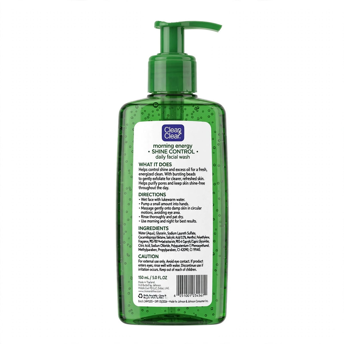 Clean & Clear Morning Energy Daily Facial Cleanser 150ml