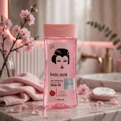 kojic acid skin lightening vita b3 body oil 200 ml