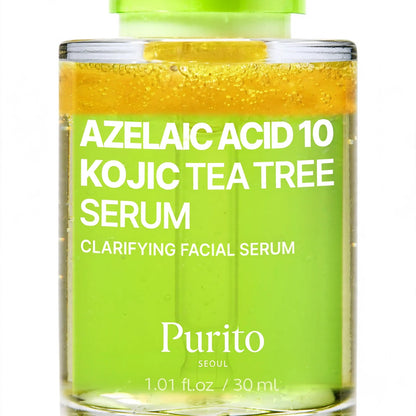 PURITO AZELAIC ACID 10 KOJIC TEA TREE SERUM CLARIFYING FACIAL SERUM 30 ML