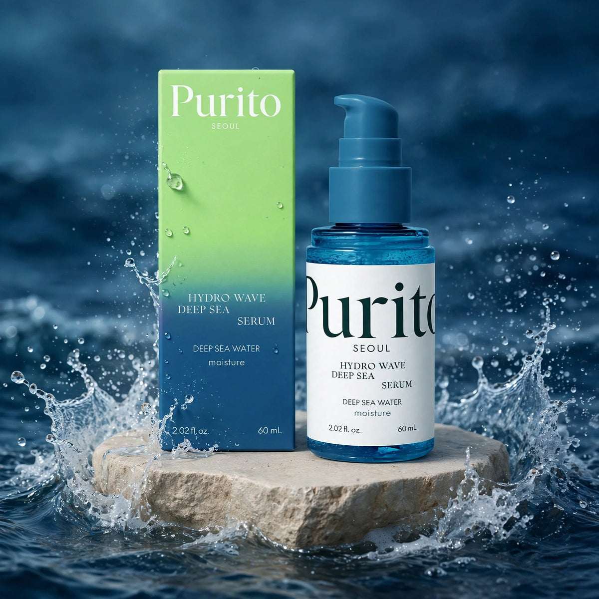 PURITO HYDRO WAVE DEEP SEA SERUM DEEP SEA WATER MOISTURE 60 ML